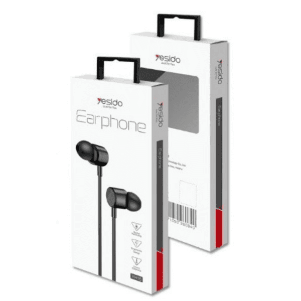 Yesido Wired Earphones with Microphone (Black) YH16 Yesido Wired Earphones with Microphone (Black) YH16
