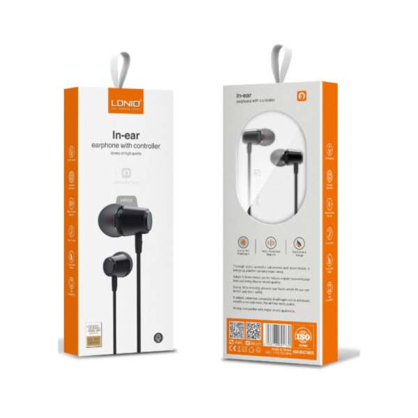 Ldnio Wired In-ear Earphone with Controller HP03 Ldnio Wired In-ear Earphone with Controller HP03