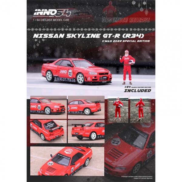 Nissan Skyline GT-R R34 `X`MAS 22` Special Edtion IN64-R34RT-XMAS22 Nissan Skyline GT-R R34 `X`MAS 22` Special Edtion IN64-R34RT-XMAS22