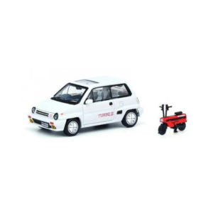 Honda City Turbo II (White) with Red Motocompo
