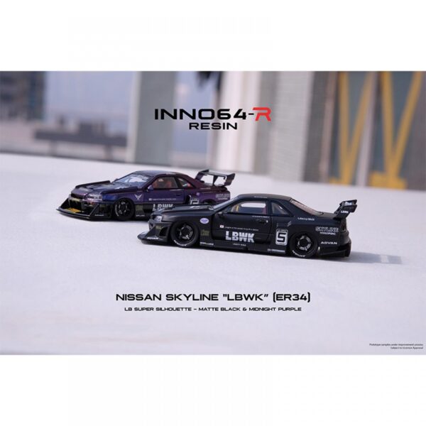 Nissan Skyline LBWK (ER34) Super Silhouette Matte Black IN64R-ER34-BM Nissan Skyline LBWK (ER34) Super Silhouette Matte Black IN64R-ER34-BM