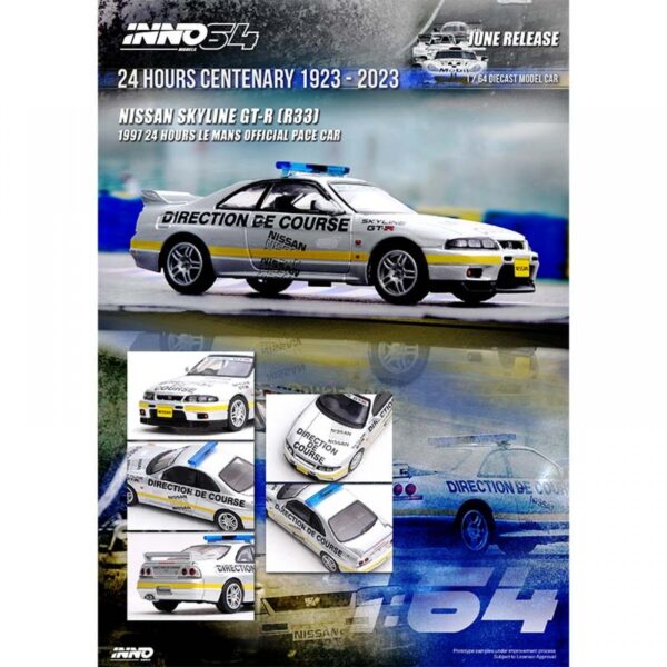 Nissan Skyline GT-R (R33) Le Mans 24h Official Pace Car 1997 IN64-R33-LMPC Nissan Skyline GT-R (R33) Le Mans 24h Official Pace Car 1997 IN64-R33-LMPC
