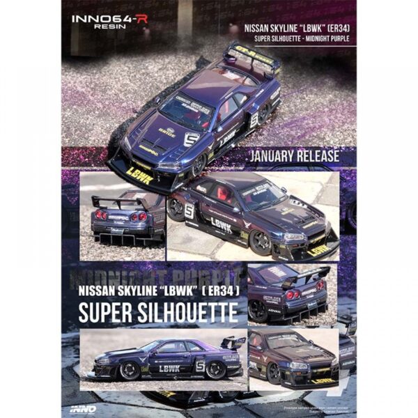 Nissan Skyline LBWK (ER34) Super Silhouette Midnight Purple II IN64R-ER34-MPII