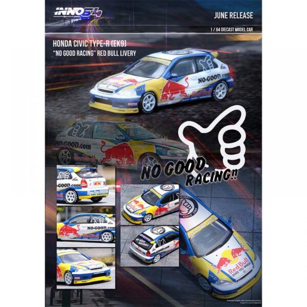 Honda Civic Type-R (EK9) No Good Racing Red Bull IN64-EK9-JDM14