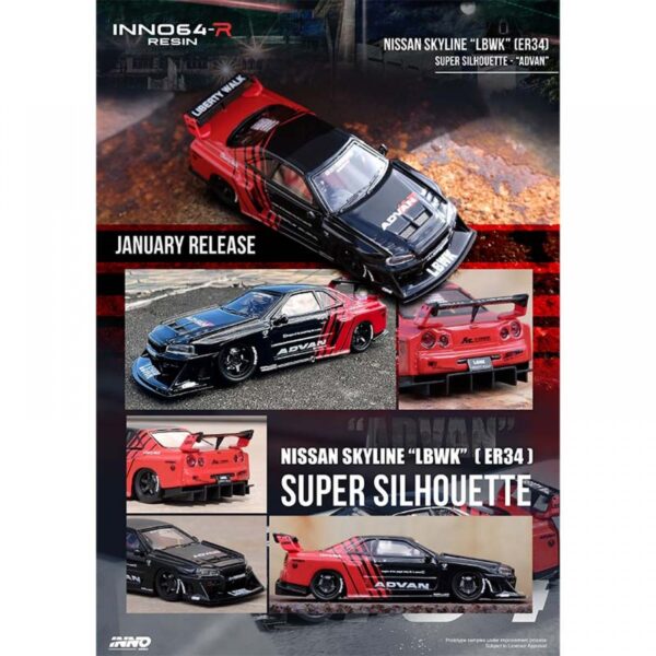 Nissan Skyline LBWK (ER34) Super Silhouette Advan IN64R-ER34-AD Nissan Skyline LBWK (ER34) Super Silhouette Advan IN64R-ER34-AD
