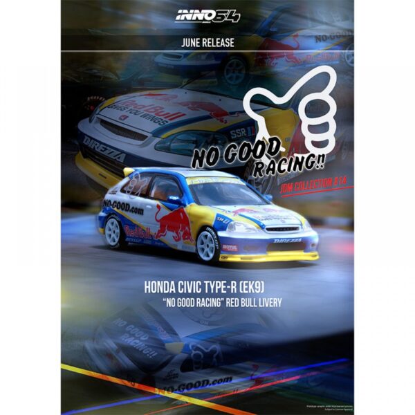 Honda Civic Type-R (EK9) No Good Racing Red Bull IN64-EK9-JDM14