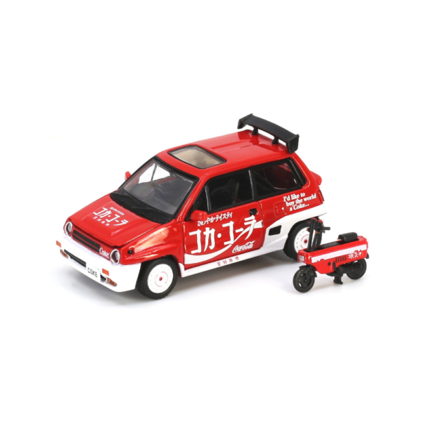 Honda City Turbo II Coca Cola Livery with Motocompo Honda City Turbo II "Coca Cola" Livery with Motocompo