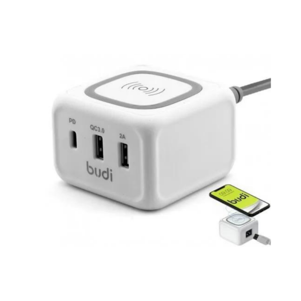 Budi AC317TU Budi AC317TU 3-Port 36W+18W (PD+QC) Charging Station with 5W Wireless Charging