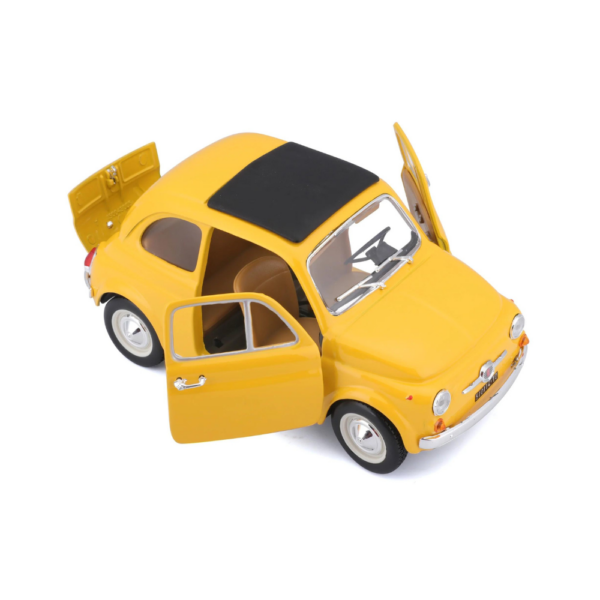 Bburago 124 Fiat 500F (Yellow)-1 Bburago 1:24 Fiat 500F (Yellow)