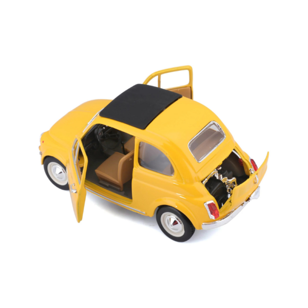 Bburago 124 Fiat 500F (Yellow)-2 Bburago 1:24 Fiat 500F (Yellow)
