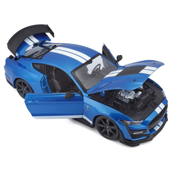 Maisto 118 Shelby GT500 2020 (BlueWhite Stripe)-1 Maisto 1/18 Shelby GT500 2020 (Blue/White Stripe)