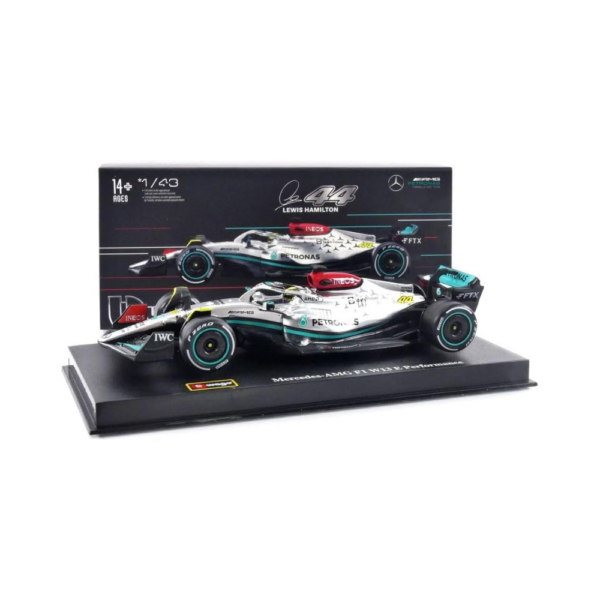 Bburago Collectibles 143 F1 Model Car Mercedes-AMG Petronas 2022 W13 E-Performance #44 Lewis Hamilton 18-38066 Bburago Collectibles 1/43 F1 Model Car Mercedes-AMG Petronas 2022 W13 E-Performance #44 Lewis Hamilton 18-38066
