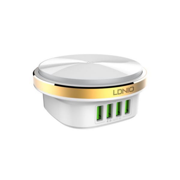 LDNIO 2.4W LED Lamp + 4 USB Home Charger A4406