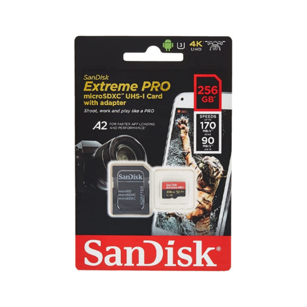 SanDisk Extreme Pro microSDXC UHS-I Card with Adapter 256GB-1 SanDisk Extreme Pro microSDXC UHS-I Card with Adapter 256GB