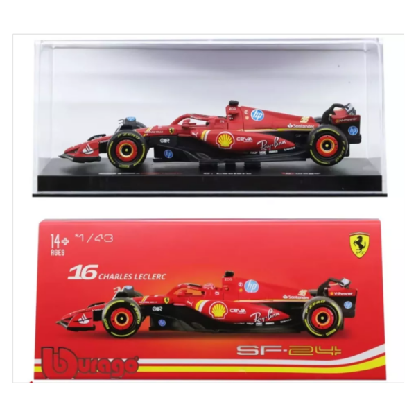 Bburago 1:43 F1 Model Car (Premium Version) Scuderia Ferrari 2024 SF-24 #16 Charles Leclerc 18-36843 Bburago 1:43 F1 Model Car (Premium Version) Scuderia Ferrari 2024 SF-24 #16 Charles Leclerc 18-36843