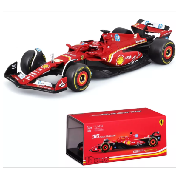 Bburago 1:43 F1 Model Car (Premium Version) Scuderia Ferrari 2024 SF-24 #16 Charles Leclerc 18-36843 Bburago 1:43 F1 Model Car (Premium Version) Scuderia Ferrari 2024 SF-24 #16 Charles Leclerc 18-36843