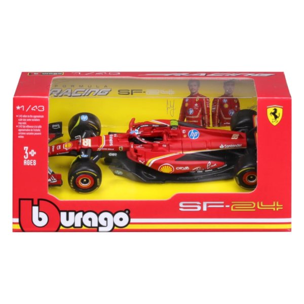 Bburago 1/43 F1 Model Car Scuderia Ferrari 2024 SF-24 #55 Carlos Sainz 18-36844 Bburago 1/43 F1 Model Car Scuderia Ferrari 2024 SF-24 #55 Carlos Sainz 18-36844