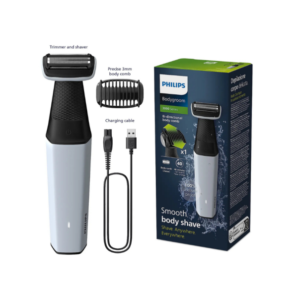 Philips Series 3000 Wet & Dry Full Body Groomer and Intimate Trimmer for Men BG300701-1 Philips Series 3000 Wet & Dry Full Body Groomer and Intimate Trimmer for Men BG3007/01