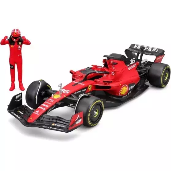 Bburago 1:24 F1 Model Car Scuderia Ferrari SF-23 2023 with figure #16 Charles Leclerc 18-26809 Bburago 1:24 F1 Model Car Scuderia Ferrari SF-23 2023 with figure #16 Charles Leclerc 18-26809