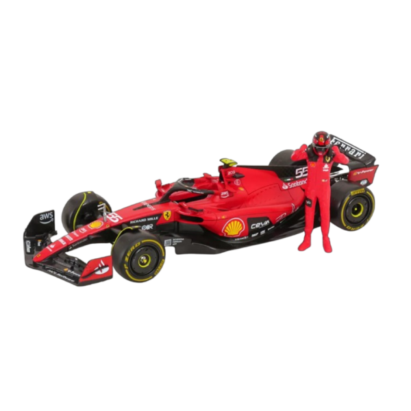Bburago 1:24 F1 Model Car Scuderia Ferrari SF-23 2023 with figure #55 Carlos Sainz 18-26809 Bburago 1:24 F1 Model Car Scuderia Ferrari SF-23 2023 with figure #55 Carlos Sainz 18-26809
