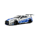 Solido 118 Nissan GT-R (R35) W Liberty Walk Body Kit 2.0 (White &amp; Blue Stripes) 2024-2