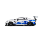 Solido 118 Nissan GT-R (R35) W Liberty Walk Body Kit 2.0 (White &amp; Blue Stripes) 2024-3