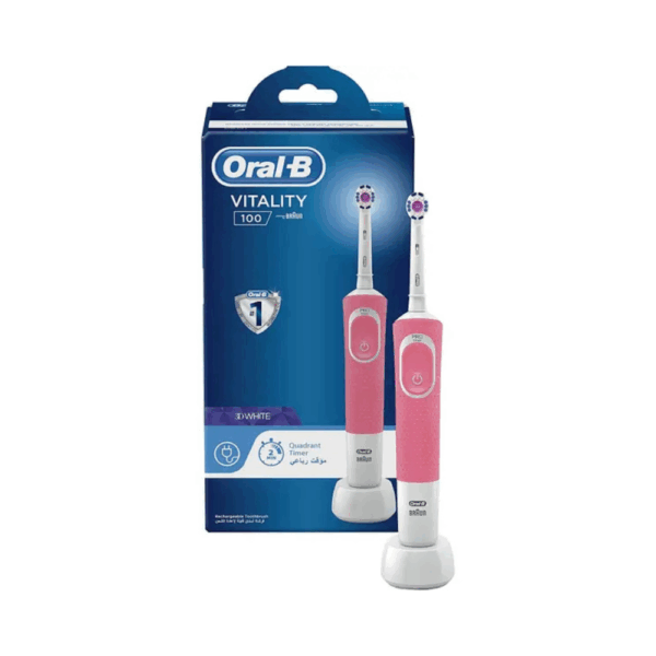Oral-B Vitality 100 CrossAction Electric Rechargeable Toothbrush D100.413.1 (Pink)-1 Oral-B Vitality 100 CrossAction Electric Rechargeable Toothbrush D100.413.1 (Pink)