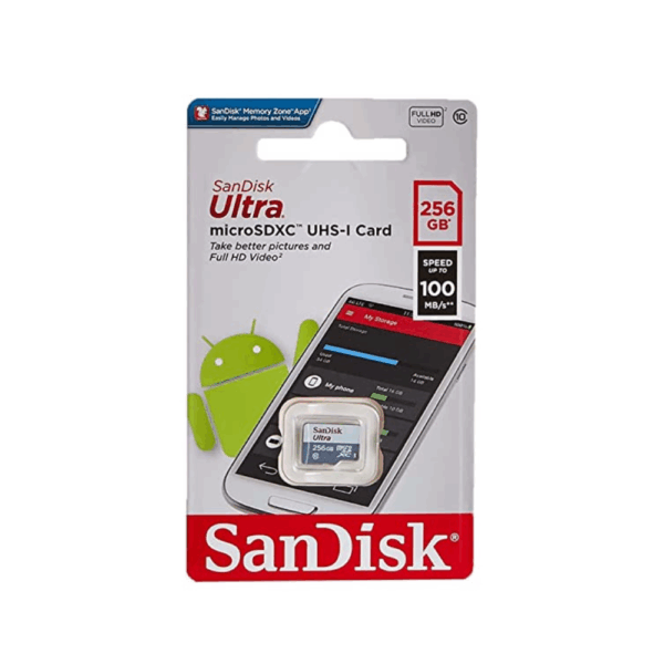 SanDisk Ultra microSD card 100MBs without adapter 256GB-1 SanDisk Ultra microSD card 100MB/s without adapter 256GB