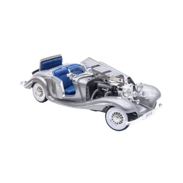 Maisto 118 Mercedes Benz 500K Special Roadster 1936 (Silver)-1 Maisto 1:18 Mercedes Benz 500K Special Roadster 1936 (Silver)