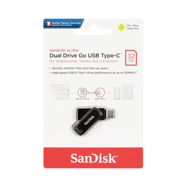 SanDisk Ultra Dual Drive Go USB Type-C 32GB (Black) SanDisk Ultra Dual Drive Go USB Type-C 32GB (Black)