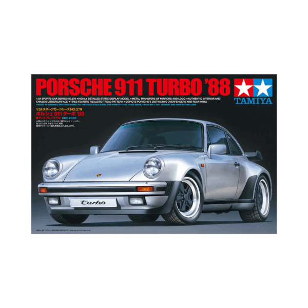 Tamiya 124 Scale Sports Car Porsche 911 Turbo 1988 Scale Model Kit 24279 Tamiya 1/24 Scale Sports Car Porsche 911 Turbo 1988 Scale Model Kit 24279