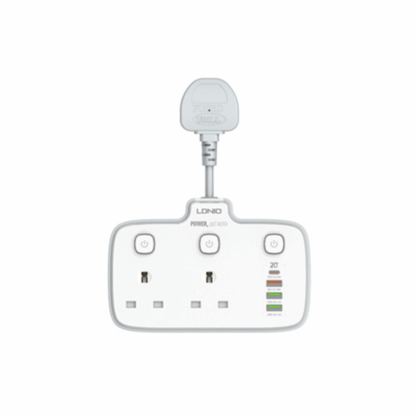 LDNIO 2 AC Outlets Portable Electrical Extension Socket SK2492 LDNIO 2 AC Outlets Portable Electrical Extension Socket SK2492