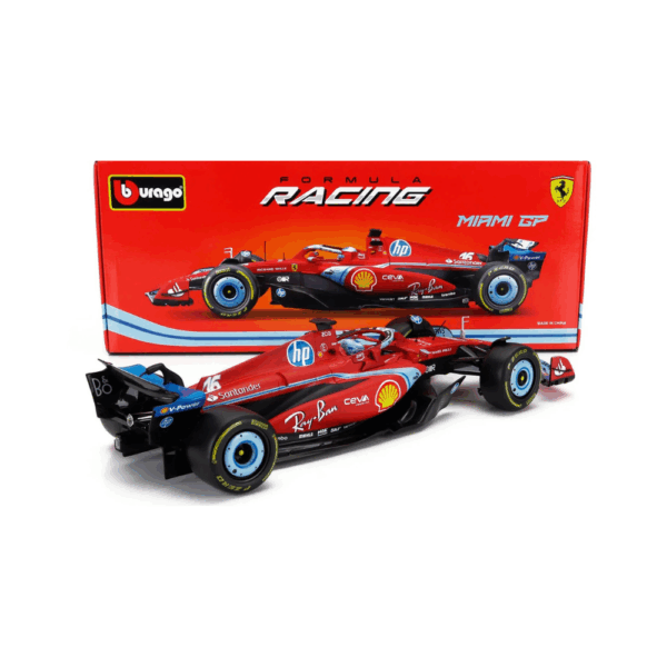Bburago 118 F1 Model Car SF-24 Team Scuderia Ferrari #16 3rd MIAMI GP 2024 CHARLES LECLERC 18-16815-L-MIAMI-1 Bburago 1/18 F1 Model Car SF-24 Team Scuderia Ferrari #16 3rd MIAMI GP 2024 CHARLES LECLERC 18-16815-L-MIAMI