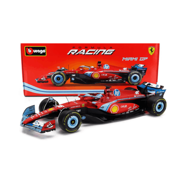 Bburago 118 F1 Model Car SF-24 Team Scuderia Ferrari #16 3rd MIAMI GP 2024 CHARLES LECLERC 18-16815-L-MIAMI Bburago 1/18 F1 Model Car SF-24 Team Scuderia Ferrari #16 3rd MIAMI GP 2024 CHARLES LECLERC 18-16815-L-MIAMI