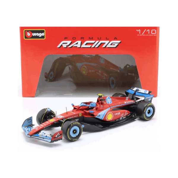 Bburago 118 F1 Model Car SF-24 Team Scuderia Ferrari #55 5th MIAMI GP 2024 CARLOS SAINZ 18-16815-S-MIAMI Bburago 1/18 F1 Model Car SF-24 Team Scuderia Ferrari #55 5th MIAMI GP 2024 CARLOS SAINZ 18-16815-S-MIAMI