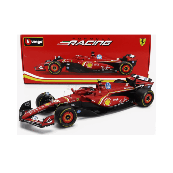 Bburago 118 F1 Model Car SF-24 Team Scuderia Ferrari #55 Season 2024 Carlos Sainz jr. 18-16815-S Bburago 1/18 F1 Model Car SF-24 Team Scuderia Ferrari #55 Season 2024 Carlos Sainz jr. 18-16815-S
