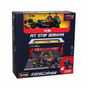 Bburago 1/43 F1 Garage Pit-Stop Diorama Oracle Red Bull Racing 2024 RB20 #1 Max Verstappen 18-38453