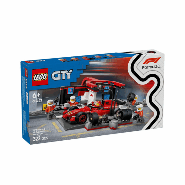 LEGO CITY F1 Pit Stop and Pit Crew with Ferrari Car 60443