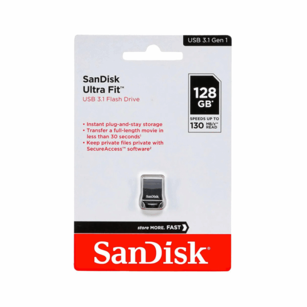 SanDisk Ultra Fit USB 3.2 Flash Drive 128GB SanDisk Ultra Fit USB 3.2 Flash Drive 128GB