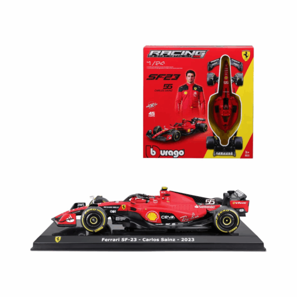 Bburago Ferrari SF23 Formula 1 124 Kit (2023) #55 Carlos Sainz-1 Bburago Ferrari SF23 Formula 1 1:24 Kit (2023) #55 Carlos Sainz