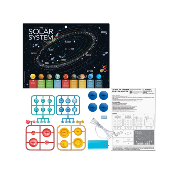 4M KidzLabs 3D Solar System Light-Up Poster-1 4M KidzLabs 3D Solar System Light-Up Poster