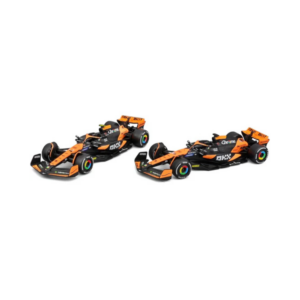 Bburago 1/43 Model Car McLaren Mercedes MCL38 2 Car Set #4 Lando Norris + #81 Oscar Piastri 2024 18-38109