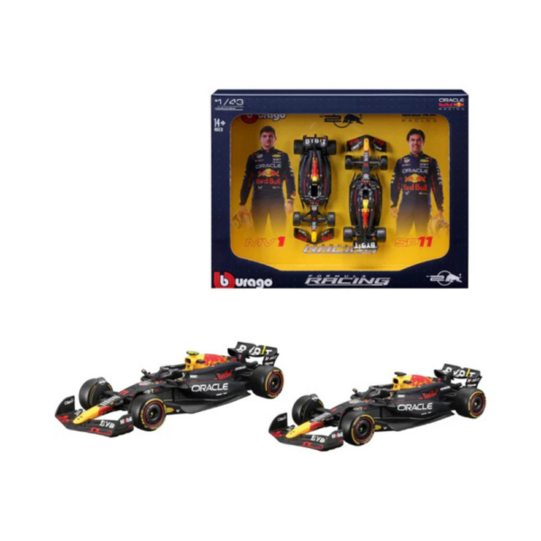 Bburago 143 Model Car Oracle Red Bull Racing RB20 #1 Max Verstappen + #11 Sergio Perez 2024 18-38099 Bburago 1/43 Model Car Oracle Red Bull Racing RB20 #1 Max Verstappen + #11 Sergio Perez 2024 18-38099