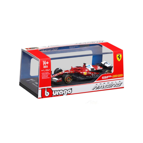 Bburago 164 Model Car Scuderia Ferrari SF-25 #16 Charles Leclerc 18-56804L-3 Bburago 1/64 Model Car Scuderia Ferrari SF-25 #16 Charles Leclerc 18-56804L
