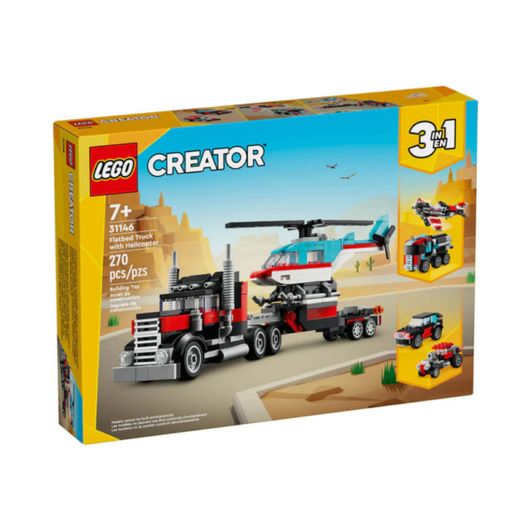 LEGO Creator 3-in-1 Flatbed Truck with Helicopter 31146-5 LEGO Creator 3-in-1 Flatbed Truck with Helicopter 31146