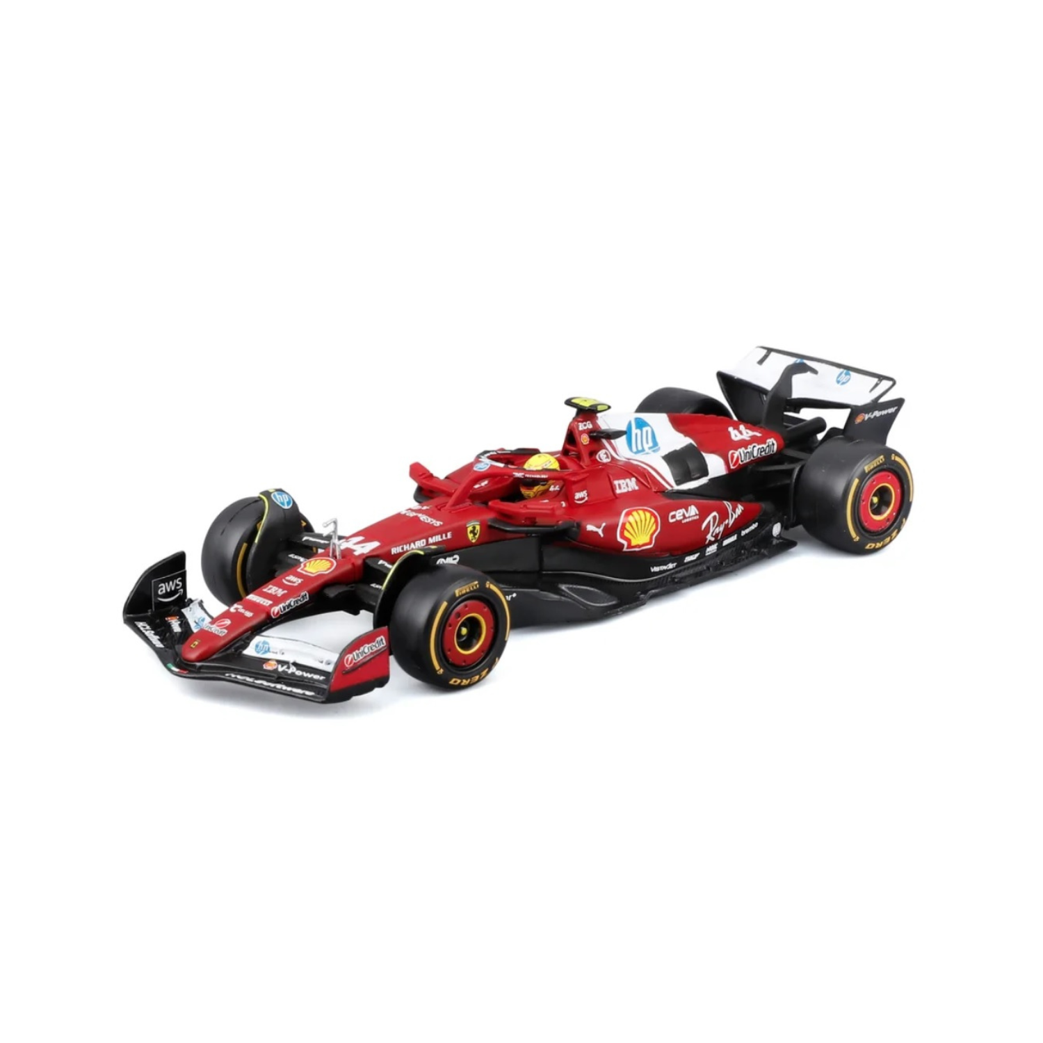 Bburago 1/43 F1 Model Car Scuderia Ferrari 2025 SF-25 #44 Lewis Hamilton
