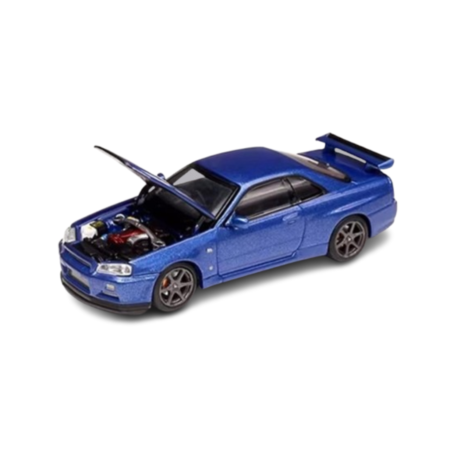 MOTORHELIX 1/64 Nissan Skyline GT-R R34 V Spec II (Bayside Blue) M63403