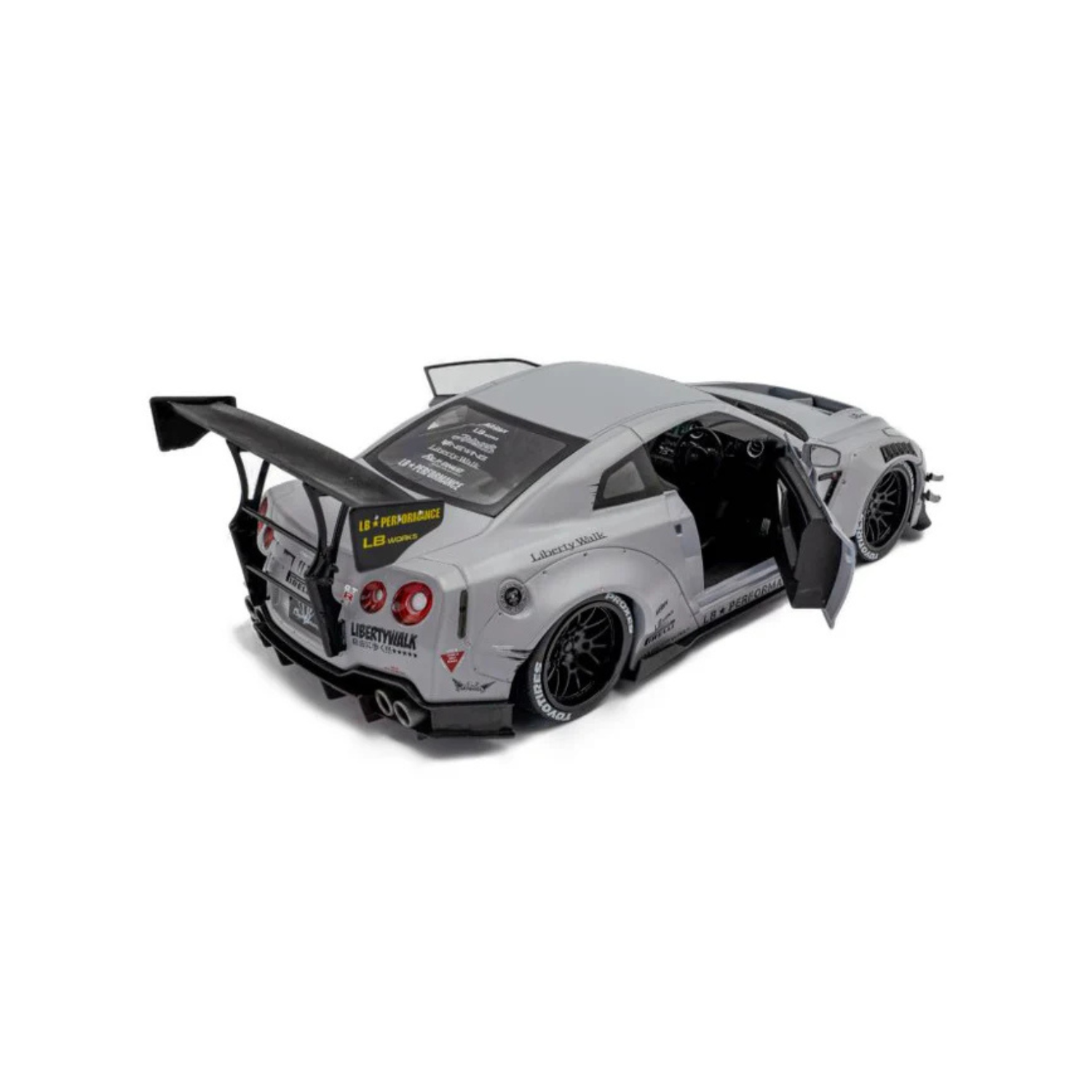 Solido 118 Nissan GT-R (R35) W Liberty Walk Body Kit 2.0 Grey w Kato San Figure -4 Solido 118 Nissan GT-R (R35) W Liberty Walk Body Kit 2.0 Grey w Kato San Figure