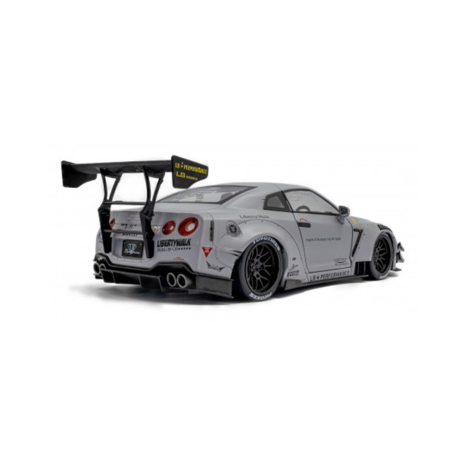 Solido 118 Nissan GT-R (R35) W Liberty Walk Body Kit 2.0 Grey w Kato San Figure -6 Solido 118 Nissan GT-R (R35) W Liberty Walk Body Kit 2.0 Grey w Kato San Figure