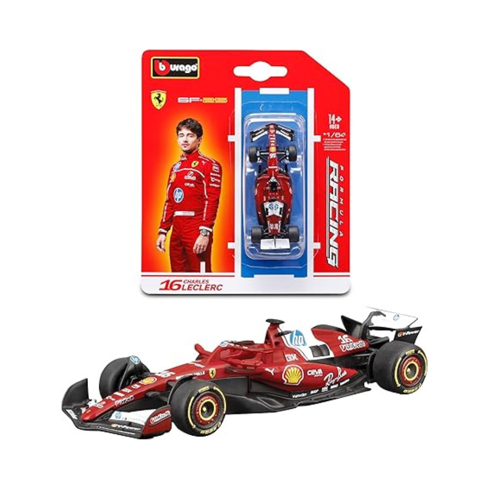 Bburago164 Model Car Scuderia Ferrari SF-25 #16 Charles Leclerc 18-56801 Bburago1/64 Model Car Scuderia Ferrari SF-25 #16 Charles Leclerc 18-56801
